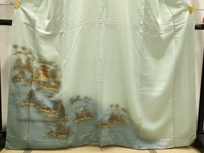 平和屋着物■訪問着　風景文　暈し染め　正絹　逸品　AABH6331sx