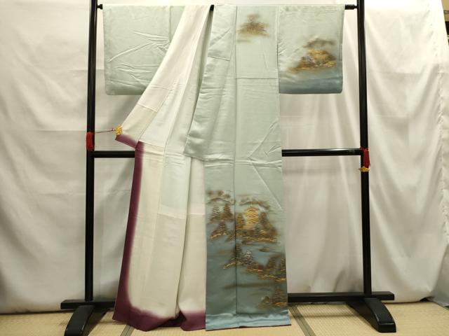 平和屋着物■訪問着　風景文　暈し染め　正絹　逸品　AABH6331sx
