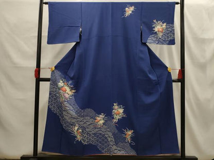 平和屋着物■訪問着　流水花束文　金彩　正絹　逸品　AABH6333sx