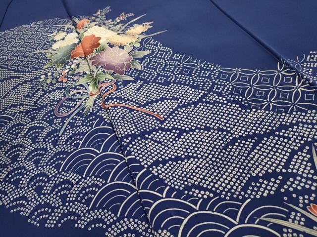 平和屋着物■訪問着　流水花束文　金彩　正絹　逸品　AABH6333sx