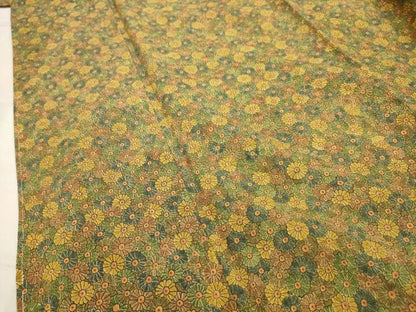 平和屋着物■上質な小紋　紬地　むじな菊　正絹　逸品　AABH6336sx