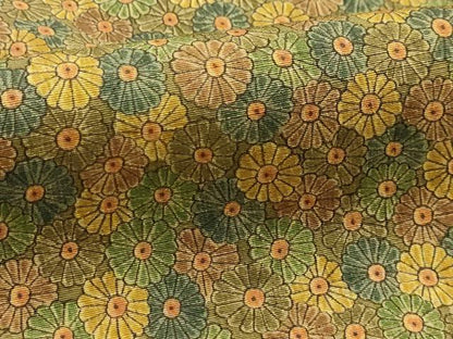 平和屋着物■上質な小紋　紬地　むじな菊　正絹　逸品　AABH6336sx
