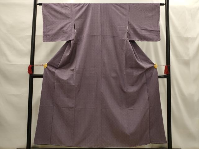 平和屋着物■上質な紬　菱地紋　正絹　逸品　AABH6341sx