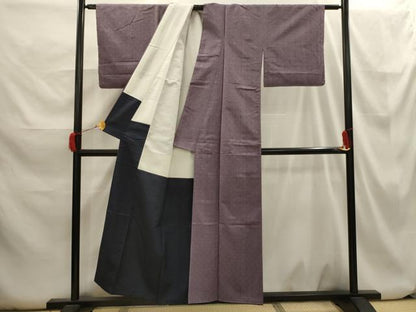 平和屋着物■上質な紬　菱地紋　正絹　逸品　AABH6341sx