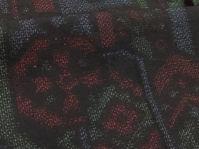 平和屋着物■上質な紬　亀甲花文　正絹　逸品　AABH6342sx