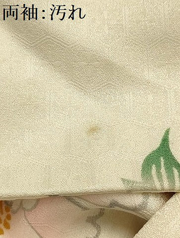 平和屋着物■上質な小紋　草花文　正絹　逸品　AABH6343sx