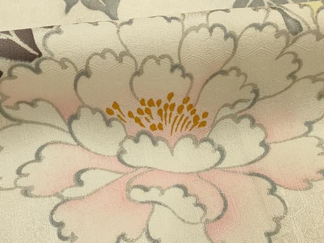平和屋着物■上質な小紋　草花文　正絹　逸品　AABH6343sx