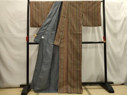 平和屋着物■上質な小紋　間道　洗える着物　AABH6345sx