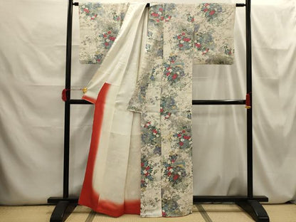 平和屋着物■上質な小紋　色紙重ね花文　金彩　正絹　逸品　AABH6353sx