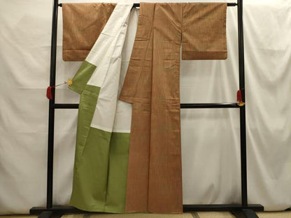平和屋着物■上質な紬 間道 正絹 逸品 AABH6359sx