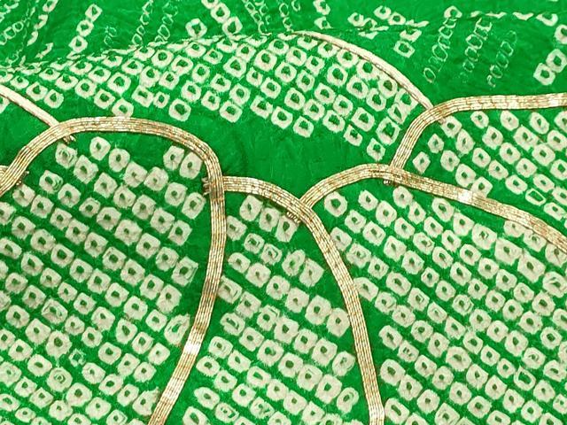 平和屋着物■訪問着 駒刺繍 絞り 笹の葉文 正絹 逸品 AABH6363sx