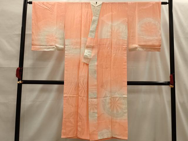 平和屋着物■長襦袢 無双仕立て 源氏車文 暈し染め 正絹 逸品 AABH6367sx