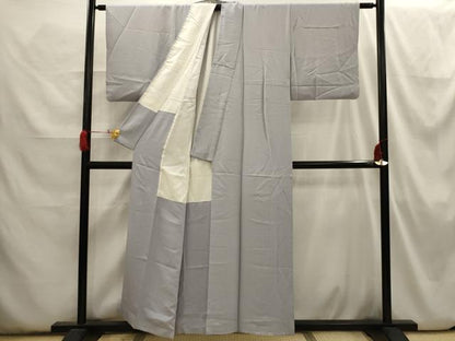 平和屋着物■上質な色無地 紋意匠 霞色 正絹 逸品 AABH6369sx