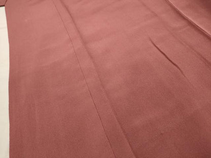 平和屋着物■上質な色無地 紋意匠 紅檜皮色 正絹 逸品 AABH6375sx