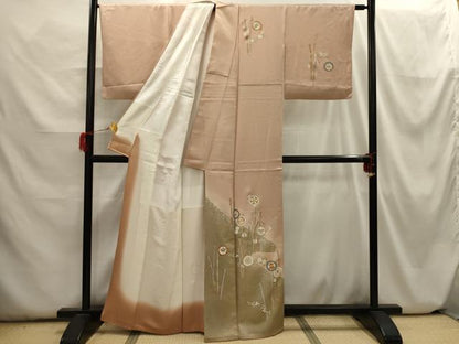 平和屋着物■訪問着 駒刺繍 木賊色 宝尽くし 暈し染め 金彩 正絹 逸品 AABH6379sx