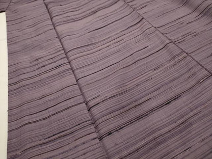 平和屋着物■上質な紬 横段文 正絹 逸品 AABH6383sx