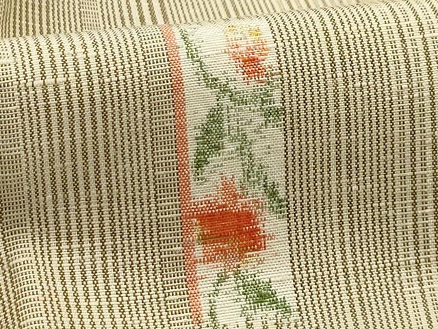 平和屋着物■上質な紬 花短冊文 正絹 逸品 AABH6384sx