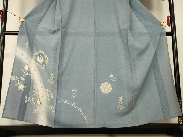 平和屋着物＊夏物　中国三大刺繍　スワトウ刺繍　汕頭刺繍　訪問着　絽　花鳥文　暈し染め　正絹　逸品　AABH6403jd