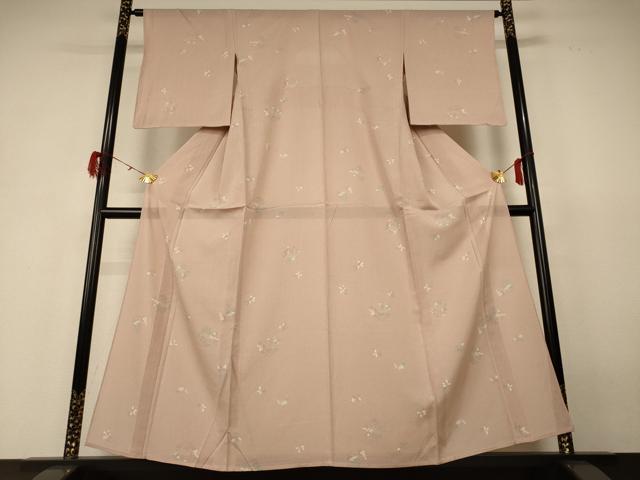 平和屋着物＊夏物 小紋 絽 草花丸文 高島屋扱い 正絹 逸品 未使用 AABH6404jd