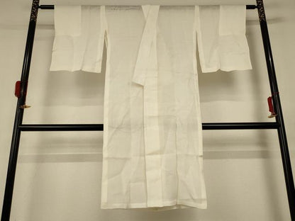 平和屋着物＊夏物 長襦袢 草花文紗 鳥の子色 麻 逸品 AABH6405jd