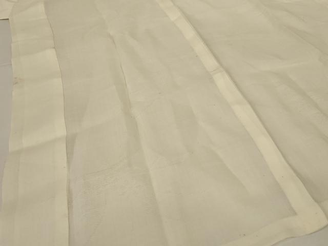 平和屋着物＊夏物 長襦袢 草花文紗 鳥の子色 麻 逸品 AABH6405jd