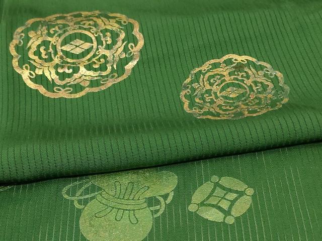 平和屋着物＊夏物 色留袖 縦絽 宝づくし 金彩 正絹 逸品 AABH6408jd