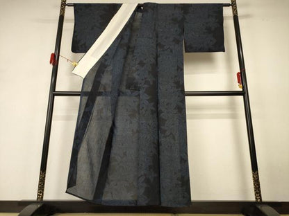 平和屋着物＊夏物 紗紬 花づくし 正絹 逸品 AABH6414jd