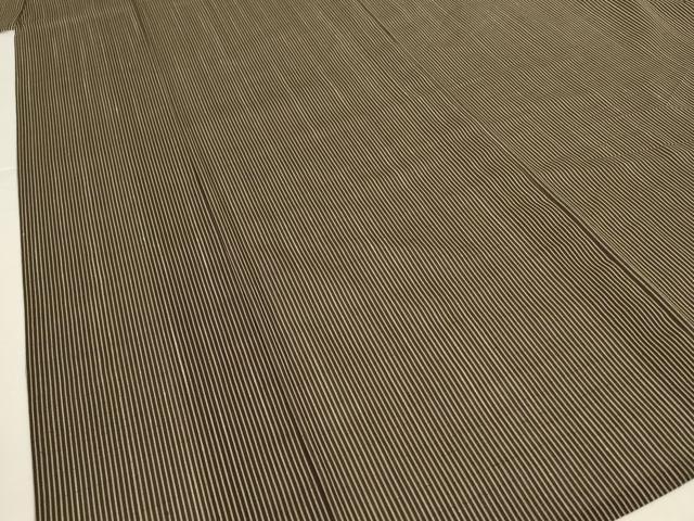 平和屋着物＊夏物 紗紬 縞 正絹 逸品 AABH6415jd