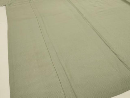 平和屋着物＊夏物 色無地 絽 青白橡色 正絹 逸品 AABH6417jd