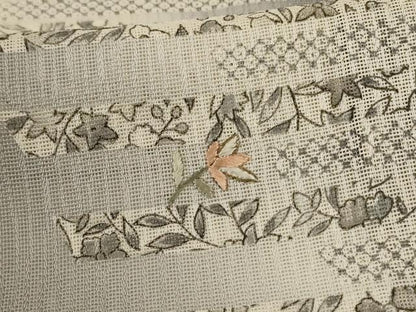 平和屋着物＊夏物 訪問着 紗 刺繍 草花文 暈し染め 正絹 逸品 AABH6419jd