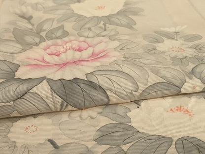 平和屋着物＊夏物 訪問着 絽 手描き 草花文 正絹 逸品 AABH6420jd