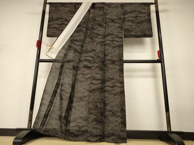 平和屋着物＊夏物 本場大島紬 夏大島 風景文 正絹 逸品 AABH6425jd