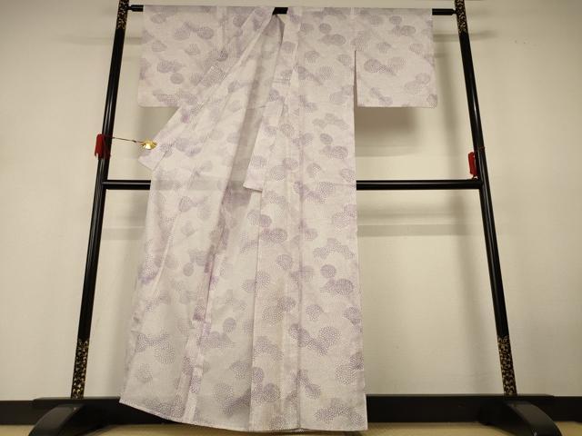 平和屋着物＊夏物　小紋　絽　菊　洗える着物　AABH6427jd 平和屋着物＊夏物 小紋 絽 菊 洗える着物 AABH6427jd