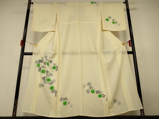 平和屋着物＊夏物 訪問着 絽 楓文 正絹 逸品 AABH6435jd