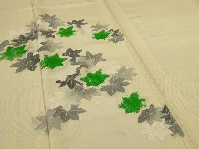 平和屋着物＊夏物 訪問着 絽 楓文 正絹 逸品 AABH6435jd