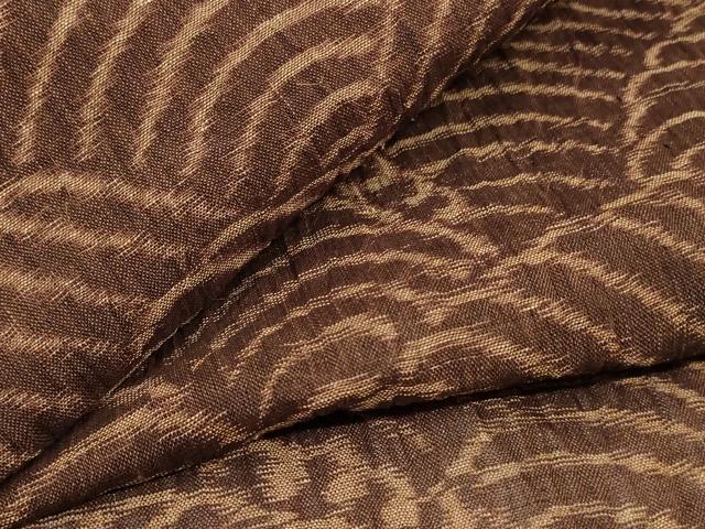 平和屋着物＊夏物 小千谷ちぢみ 立波文 麻 逸品 AABH6440jd