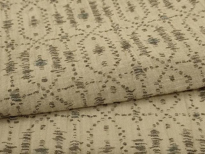 平和屋着物＊夏物 小千谷ちぢみ 幾何学文様 麻 逸品 AABH6441jd