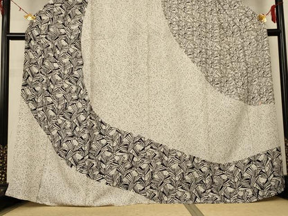 平和屋着物＊夏物 今井喜三郎 訪問着 縦絽 松葉文 正絹 逸品 AABH6447jd