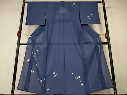 平和屋着物＊夏物 訪問着 絽 草花文 正絹 逸品 AABH6449jd