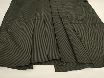 平和屋着物＊夏物 男性 馬乗り袴 縞 正絹 逸品 AABH6452jd