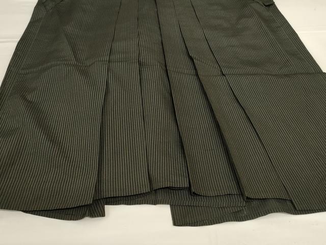 平和屋着物＊夏物 男性 馬乗り袴 縞 正絹 逸品 AABH6452jd