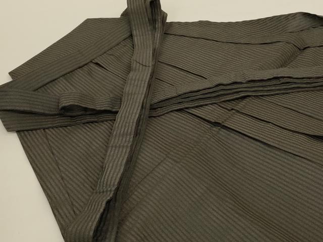 平和屋着物＊夏物 男性 馬乗り袴 縞 正絹 逸品 AABH6454jd