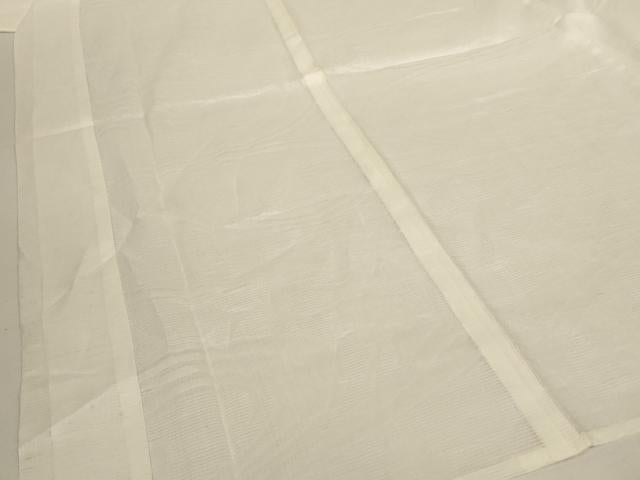 平和屋着物＊夏物　長襦袢　絽　流水草花文紗　白色　AABH6458jd