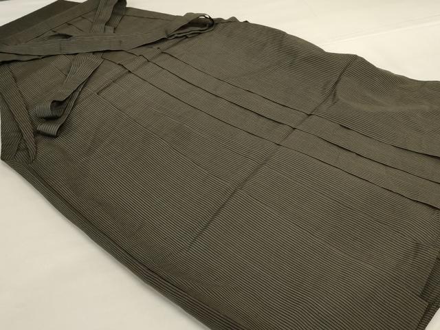 平和屋着物＊夏物 男性 行灯袴 縞 正絹 逸品 AABH6461jd