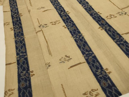 平和屋着物＊夏物 小千谷ちぢみ 幾何学花間道 麻 逸品 AABH6468jd
