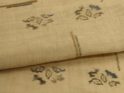平和屋着物＊夏物 小千谷ちぢみ 幾何学花間道 麻 逸品 AABH6468jd