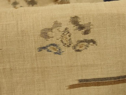 平和屋着物＊夏物 小千谷ちぢみ 幾何学花間道 麻 逸品 AABH6468jd