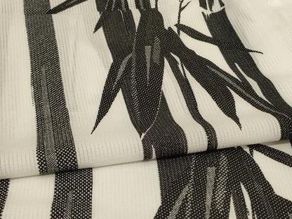 平和屋着物＊夏物 小紋 縦絽 笹竹文 洗える着物 未使用 AABH6471jd
