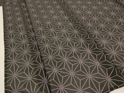 平和屋着物＊夏物　小紋　絽　麻の葉文様　洗える着物　未使用　AABH6472jd