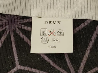 平和屋着物＊夏物　小紋　絽　麻の葉文様　洗える着物　未使用　AABH6472jd